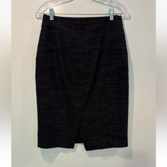 Ann Taylor Black Tweed Pencil Skirt Career Womens Size 6 (719)‎ - Picture 2 of 5